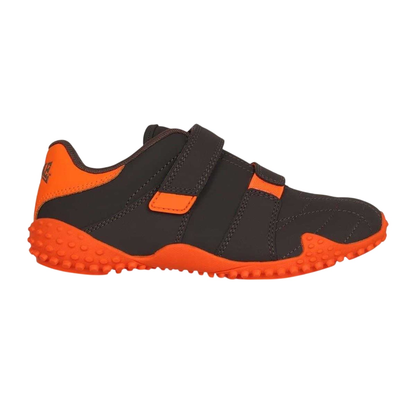 Charcoal - Front - Lonsdale Childrens-Kids Fulham Leather Trainers