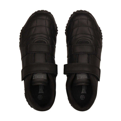 Black - Lifestyle - Lonsdale Childrens-Kids Fulham Leather Trainers