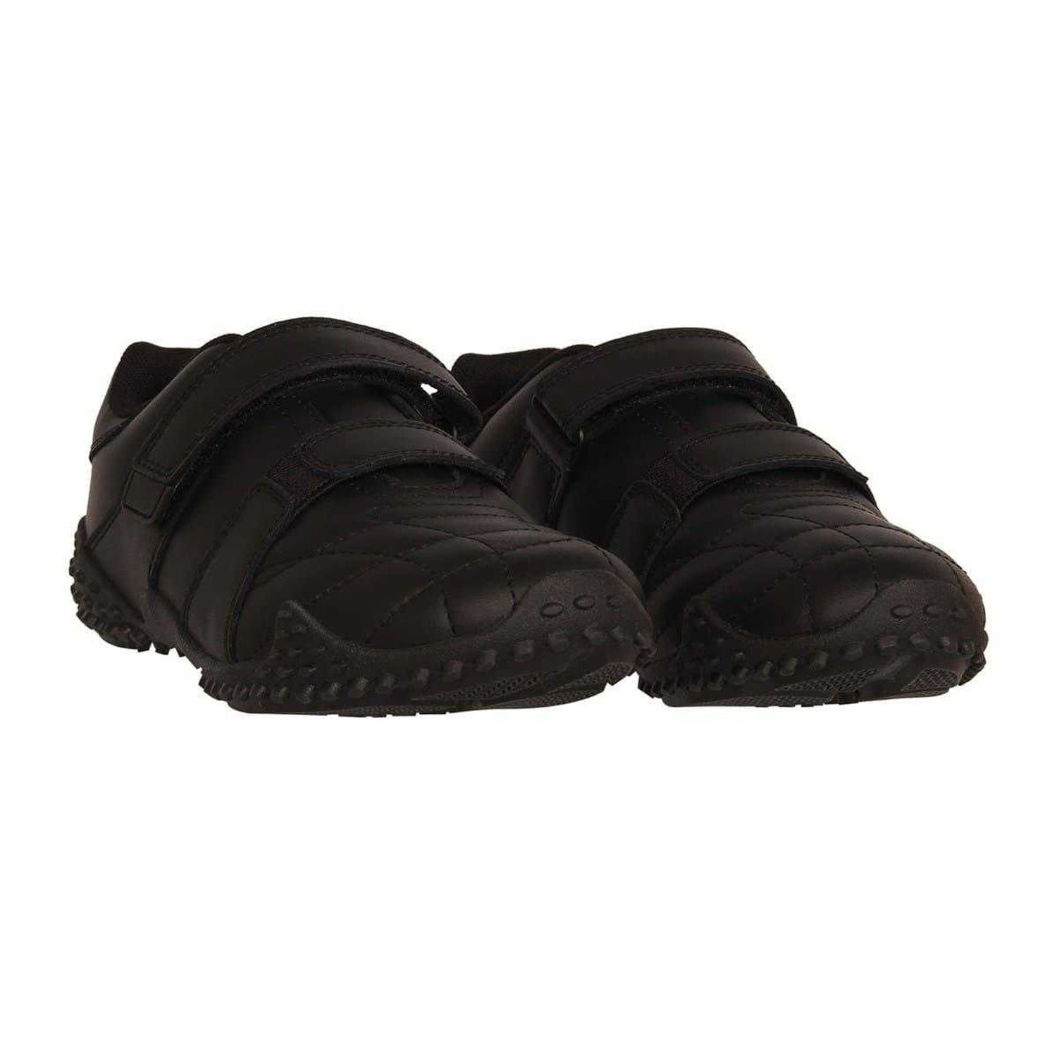 Black - Pack Shot - Lonsdale Childrens-Kids Fulham Leather Trainers