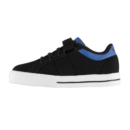 Black-Blue - Back - Lonsdale Childrens-Kids Latimer Leather Trainers