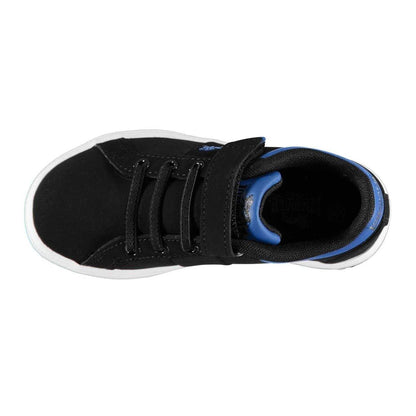 Black-Blue - Side - Lonsdale Childrens-Kids Latimer Leather Trainers