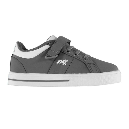 Grey - Front - Lonsdale Childrens-Kids Latimer Leather Trainers