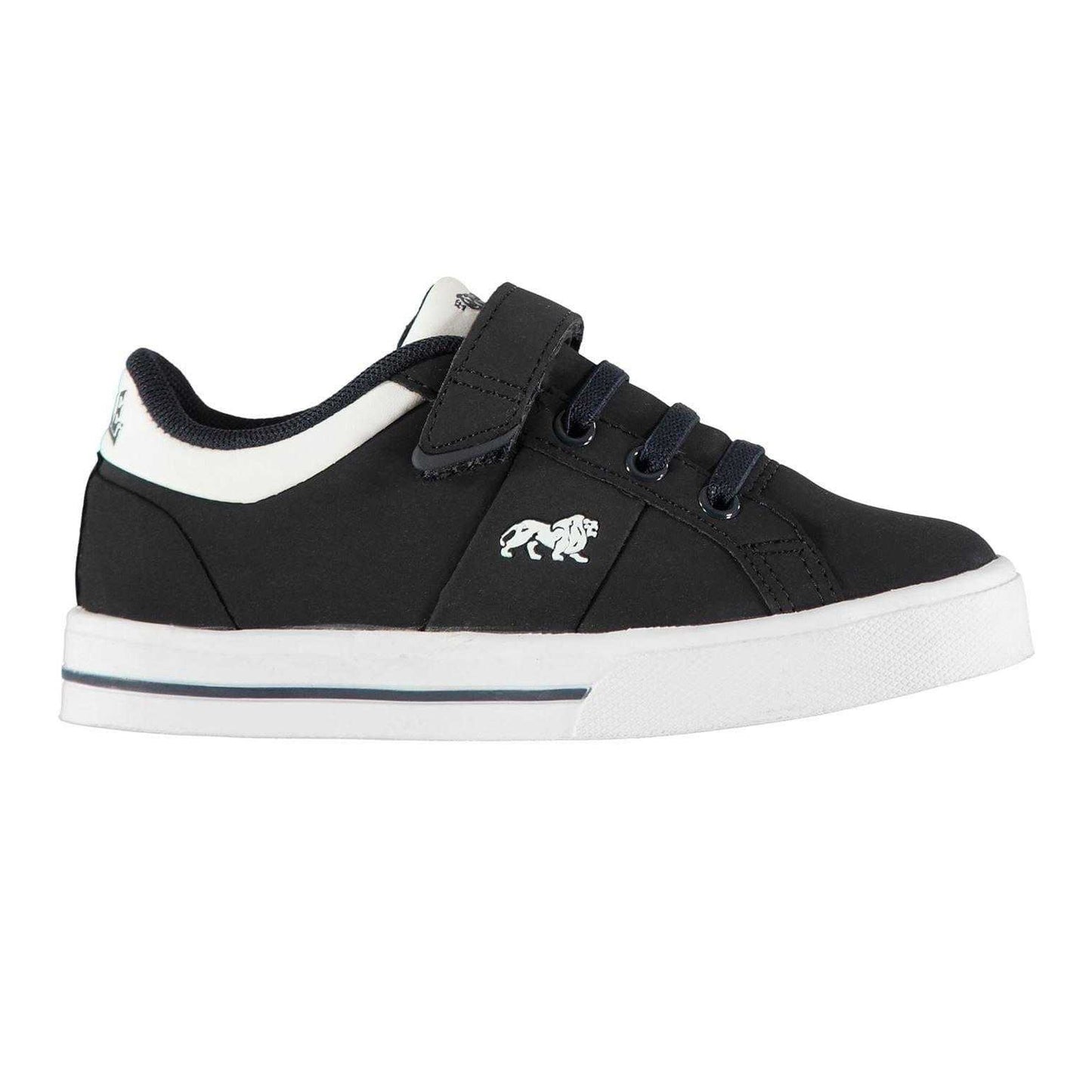Navy - Front - Lonsdale Childrens-Kids Latimer Leather Trainers