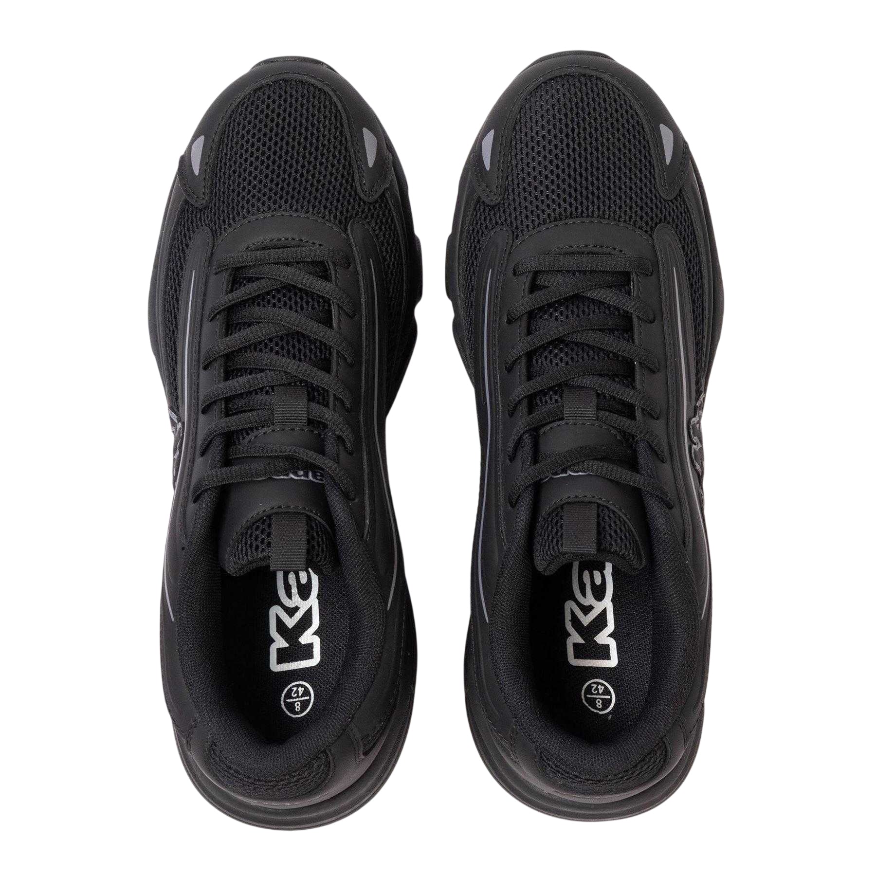 Black - Side - Kappa Mens Nerito Logo Trainers