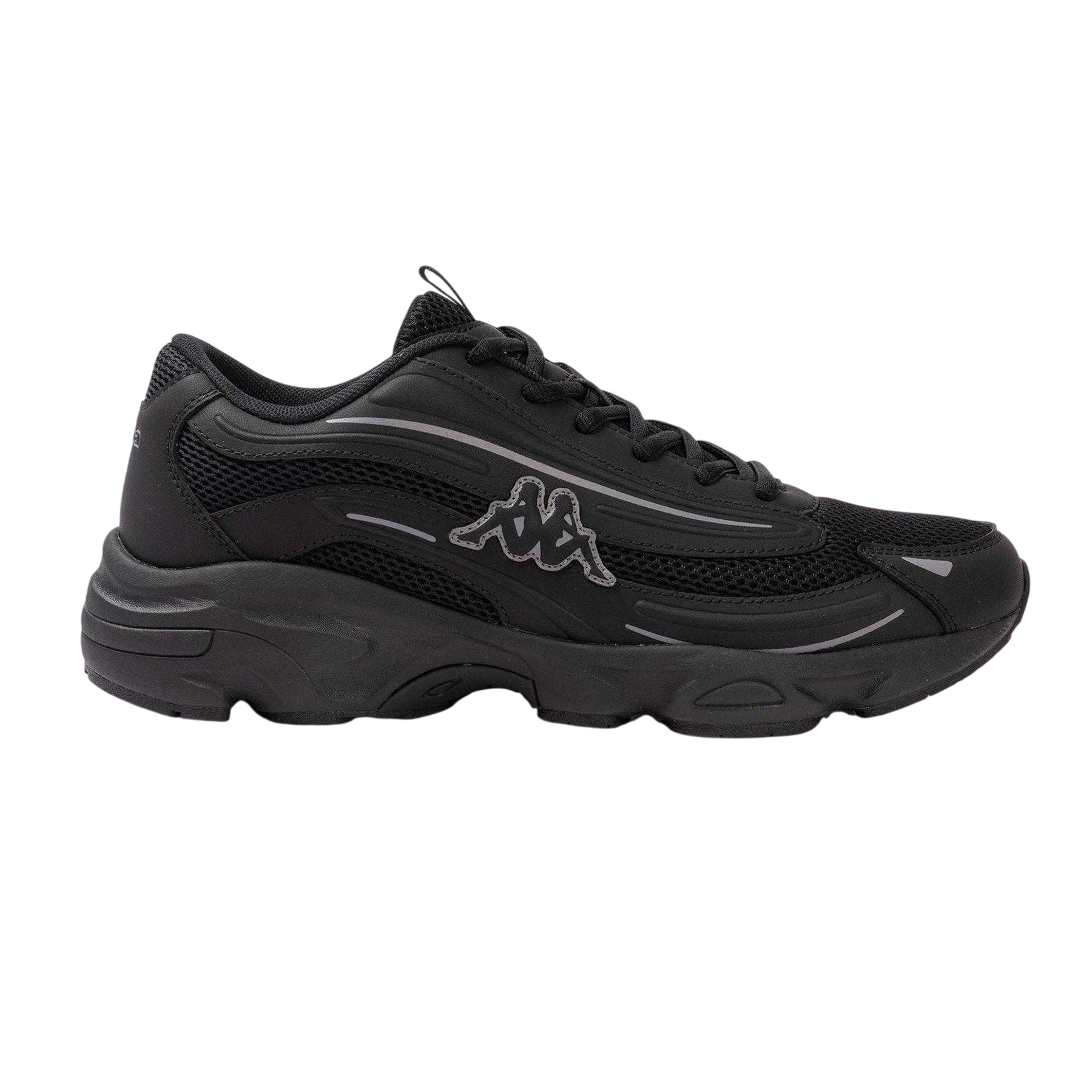 Black - Front - Kappa Mens Nerito Logo Trainers