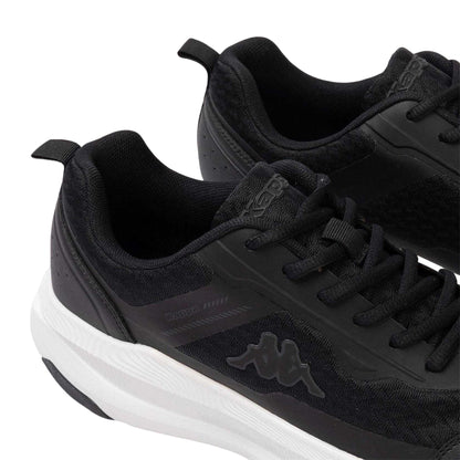 Black-White - Side - Kappa Mens Ripa Logo Low Cut Trainers