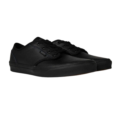Black - Lifestyle - Vans Mens Atwood Leather Low Cut Flat Trainers