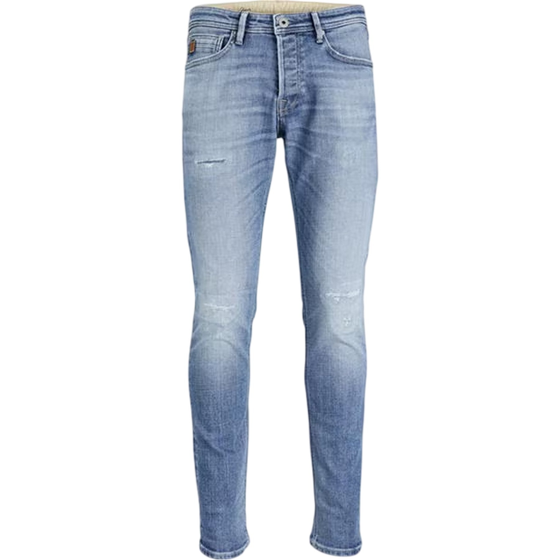 Blue Denim - Front - Jack And Jones Mens Bengaline Regular Jeans