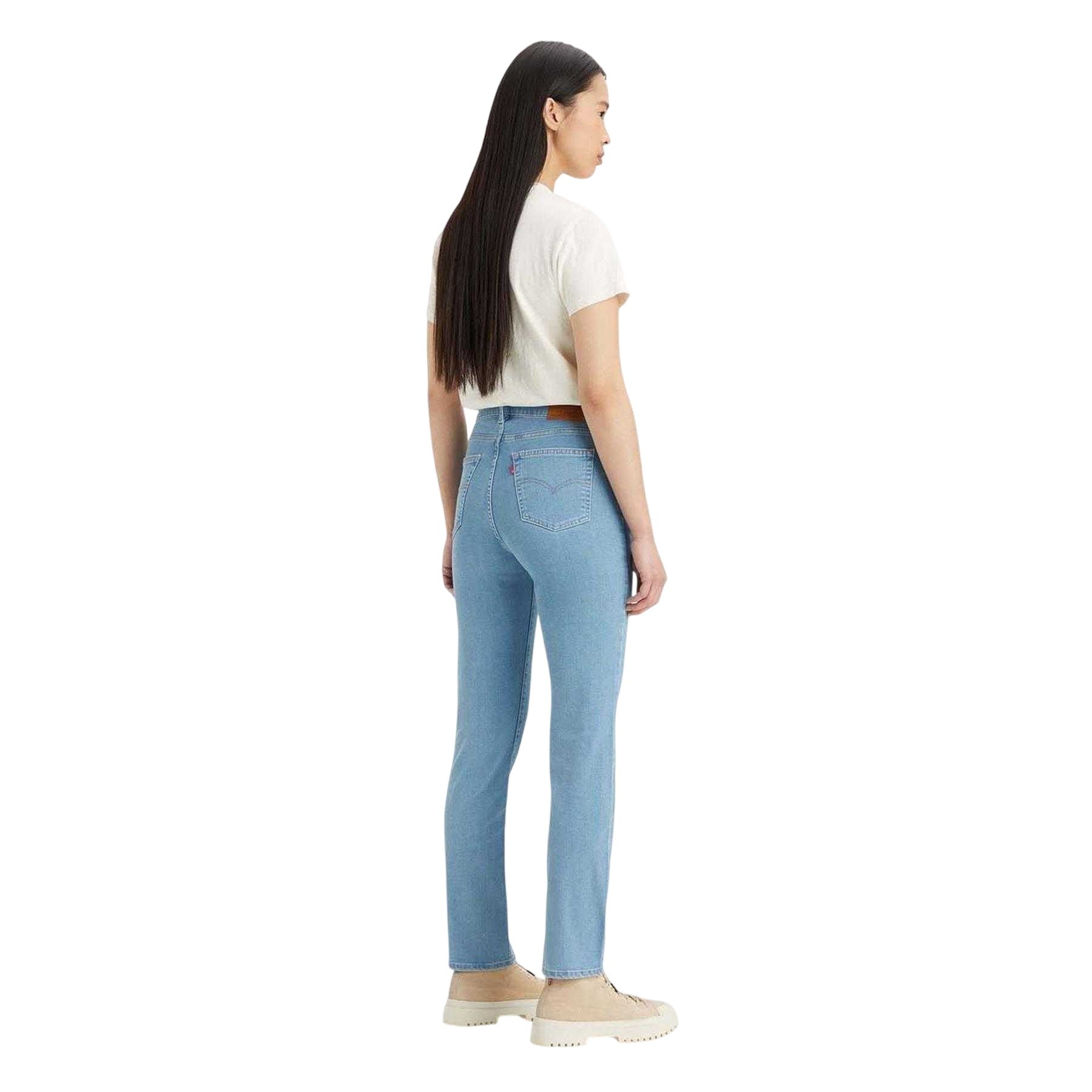 Denim - Back - Levis Womens-Ladies 724 Rio Fate High Rise Straight Jeans