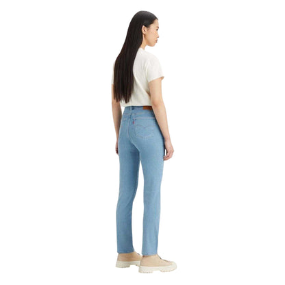 Denim - Back - Levis Womens-Ladies 724 Rio Fate High Rise Straight Jeans