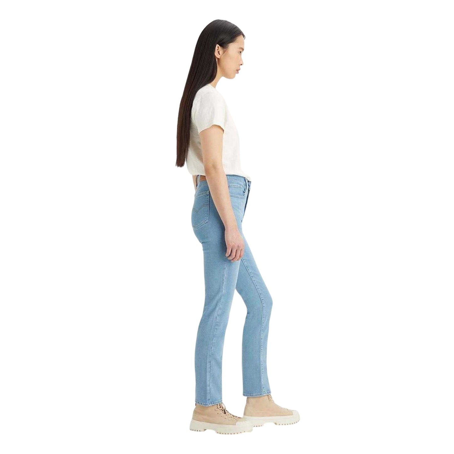 Denim - Side - Levis Womens-Ladies 724 Rio Fate High Rise Straight Jeans