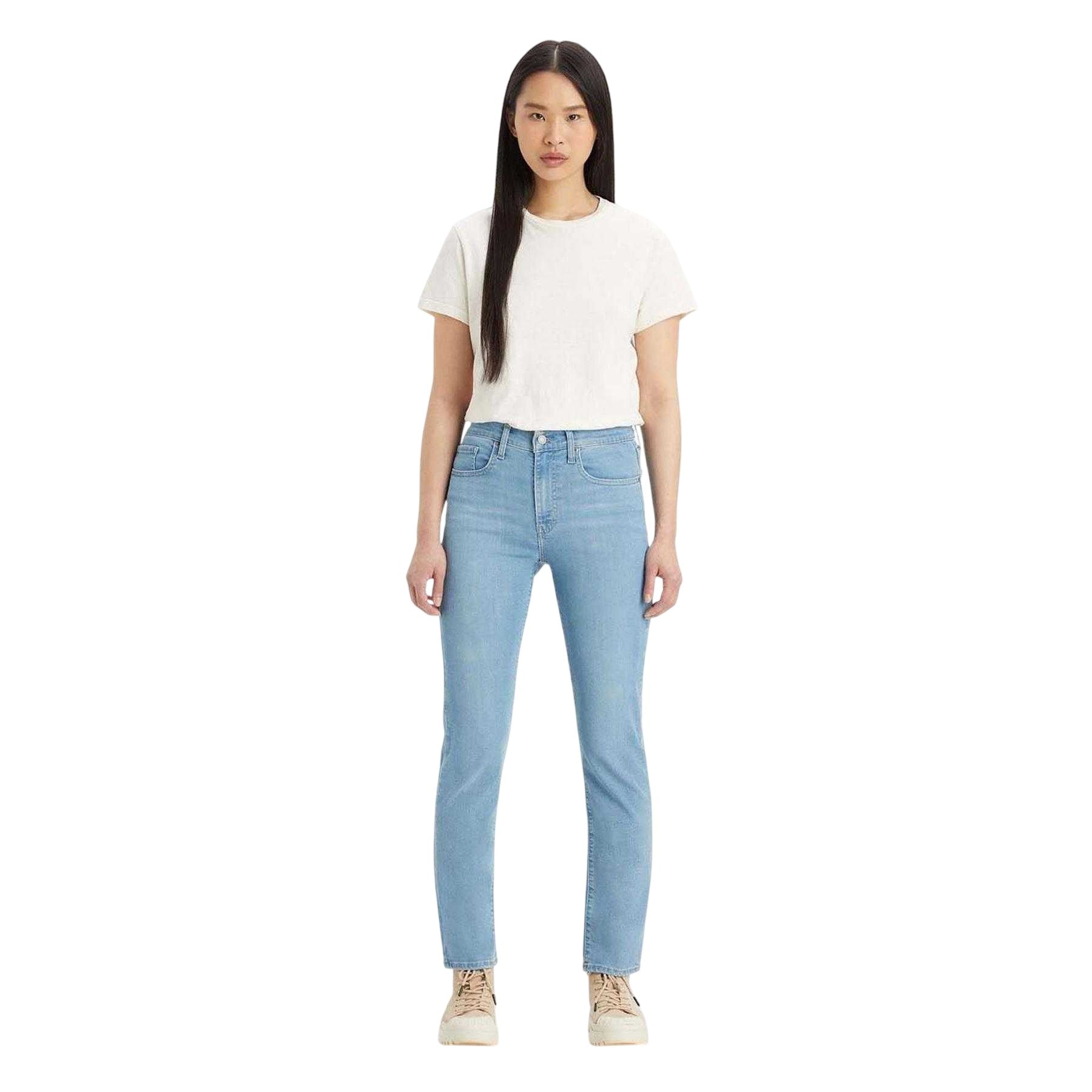 Denim - Front - Levis Womens-Ladies 724 Rio Fate High Rise Straight Jeans