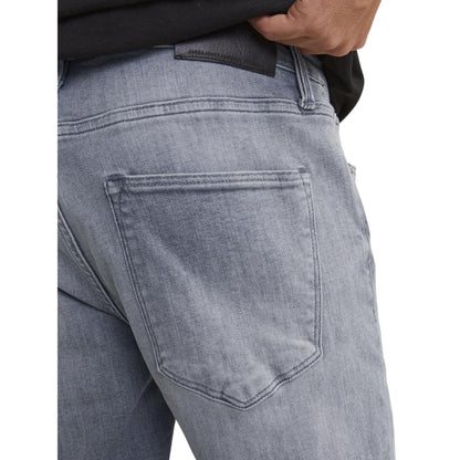 Grey Denim - Side - Jack And Jones Mens 5 Pockets Straight Jeans