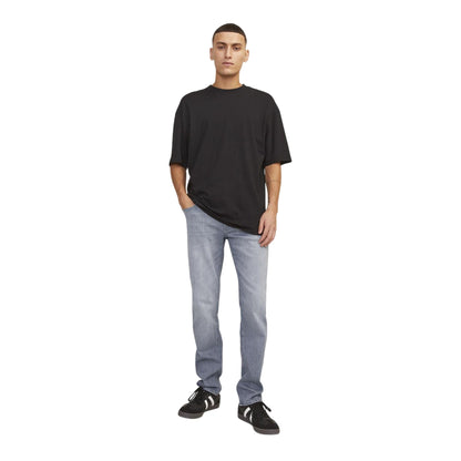 Grey Denim - Lifestyle - Jack And Jones Mens 5 Pockets Straight Jeans