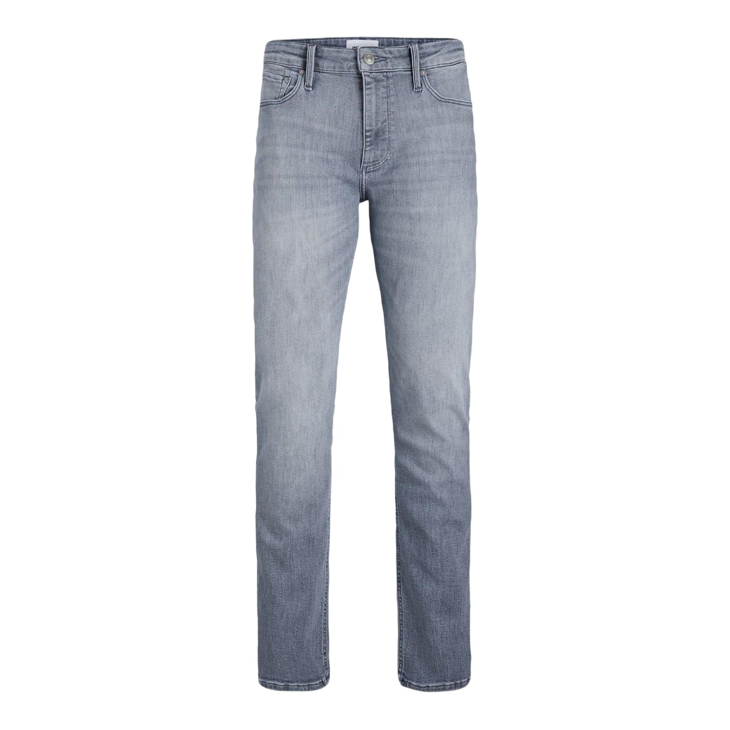 Grey Denim - Front - Jack And Jones Mens 5 Pockets Straight Jeans