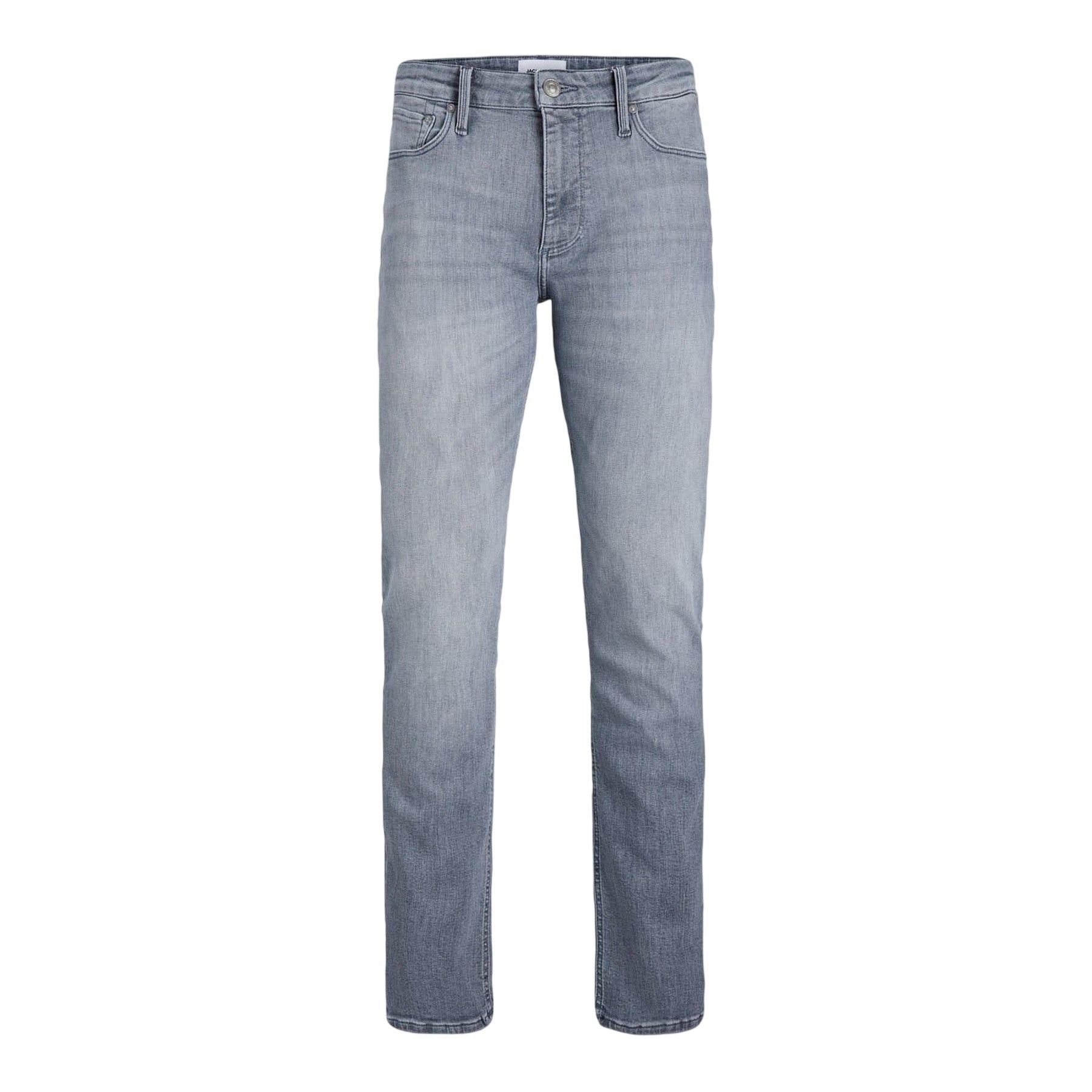 Grey Denim - Front - Jack And Jones Mens 5 Pockets Straight Jeans