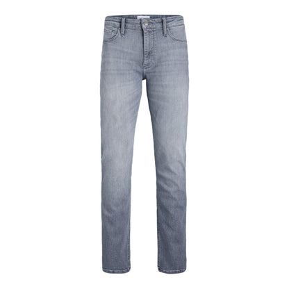 Grey Denim - Front - Jack And Jones Mens 5 Pockets Straight Jeans