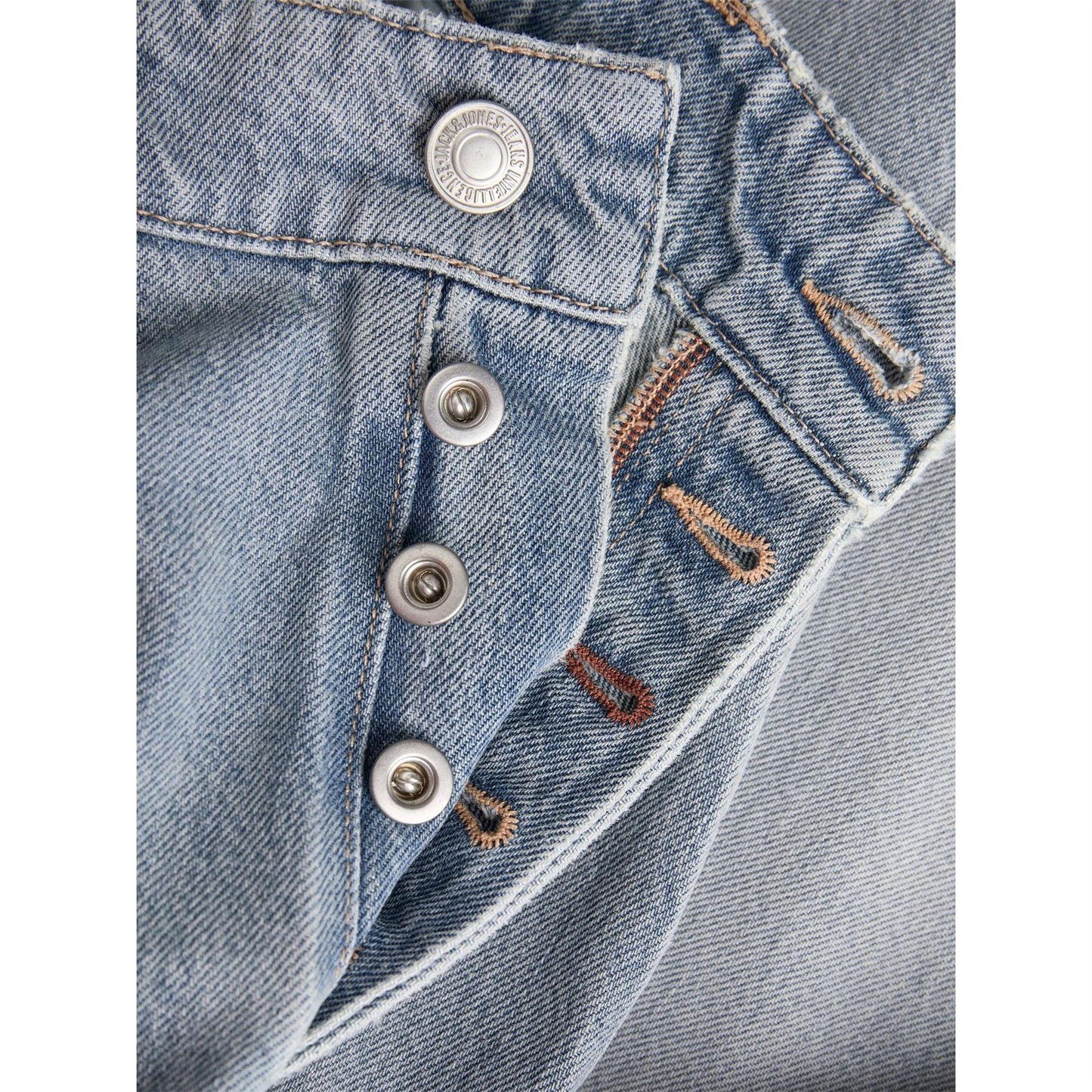 Blue Denim - Side - Jack And Jones Mens Dave Classic 244 Wide Leg Jeans