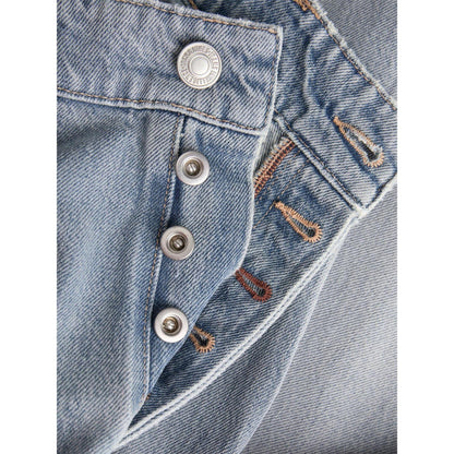 Blue Denim - Side - Jack And Jones Mens Dave Classic 244 Wide Leg Jeans
