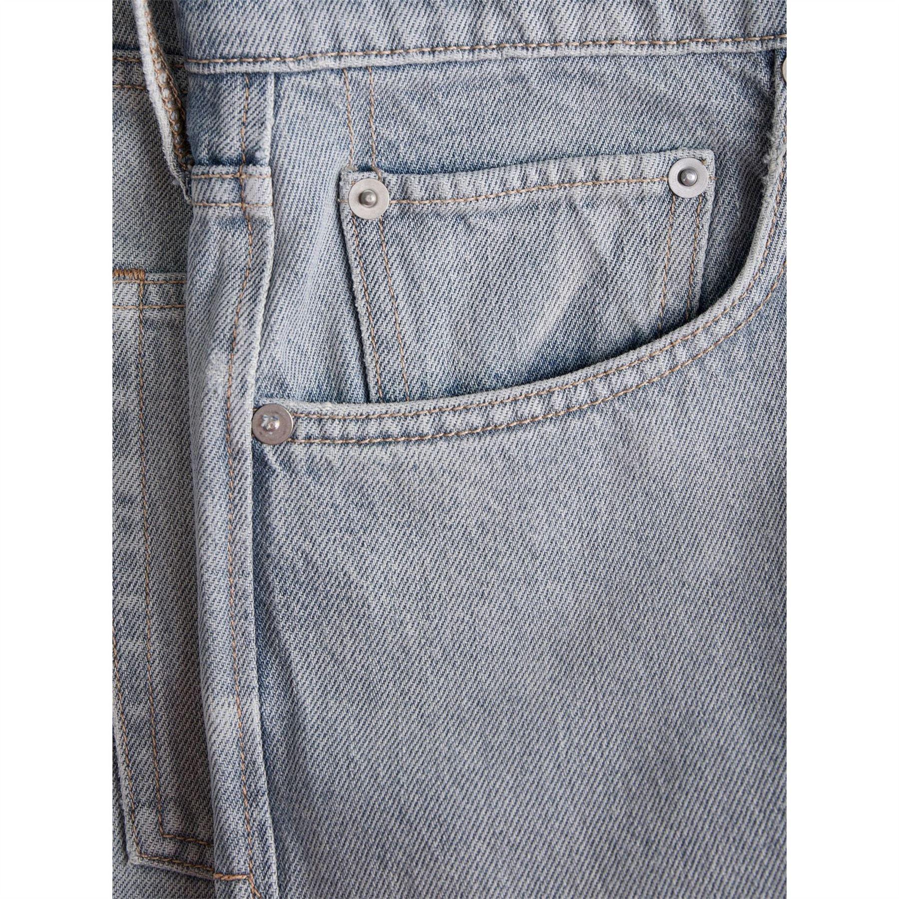 Blue Denim - Lifestyle - Jack And Jones Mens Dave Classic 244 Wide Leg Jeans