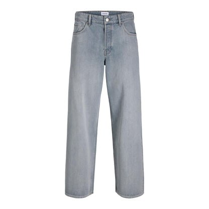 Blue Denim - Front - Jack And Jones Mens Dave Classic 244 Wide Leg Jeans