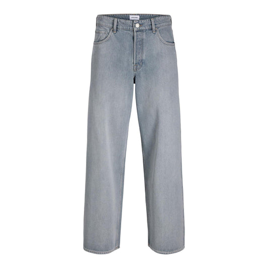 Blue Denim - Front - Jack And Jones Mens Dave Classic 244 Wide Leg Jeans