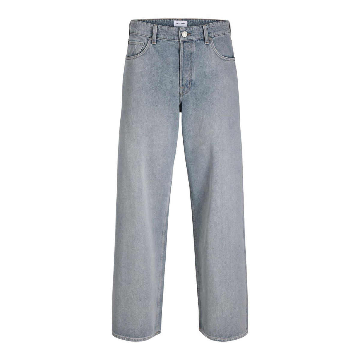 Blue Denim - Front - Jack And Jones Mens Dave Classic 244 Wide Leg Jeans