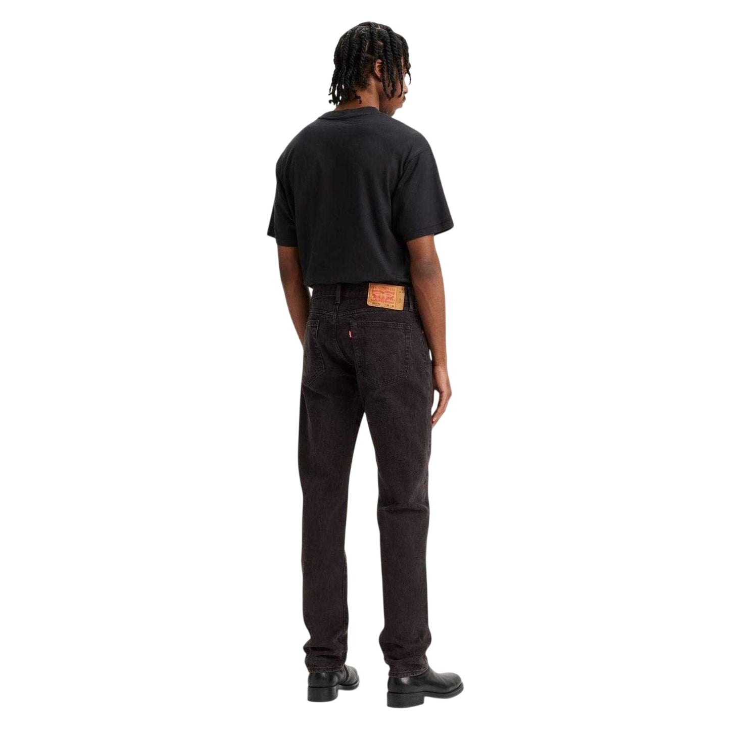 Black - Back - Levis Mens Driverway 93 Straight Jeans