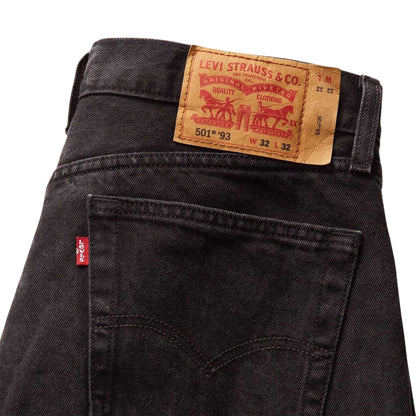 Black - Side - Levis Mens Driverway 93 Straight Jeans