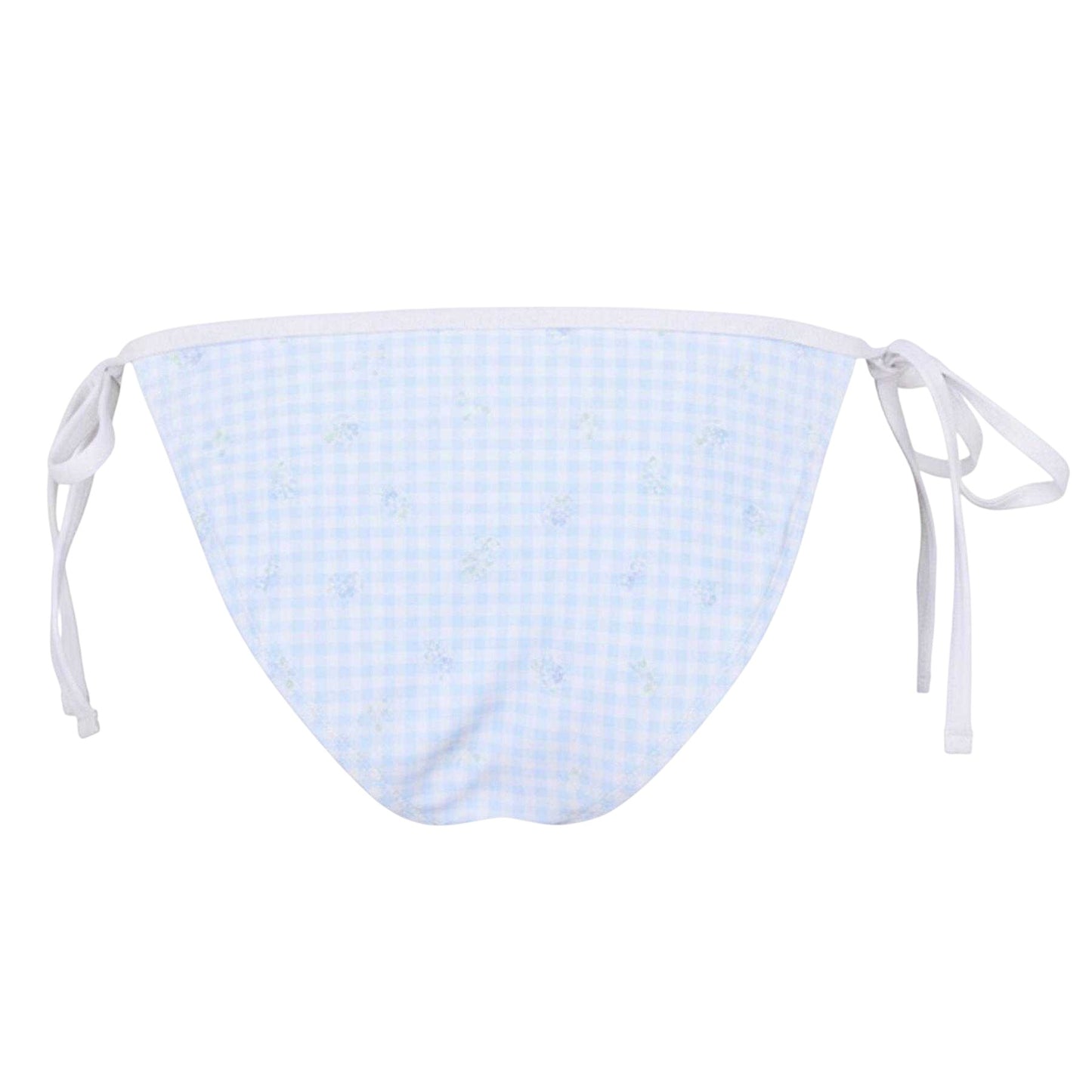 Blue - Back - Jack Wills Womens-Ladies Gingham Bikini Bottoms