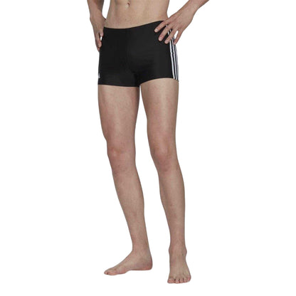 Black-White - Side - Adidas Mens Infinitex Drive Logo Boxer Shorts