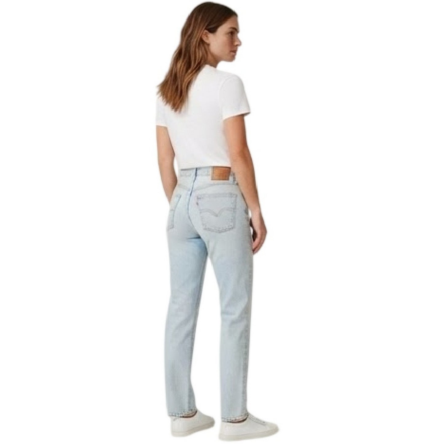 Blue Light Sky - Back - Levis Womens-Ladies 511 Cotton Slim Jeans
