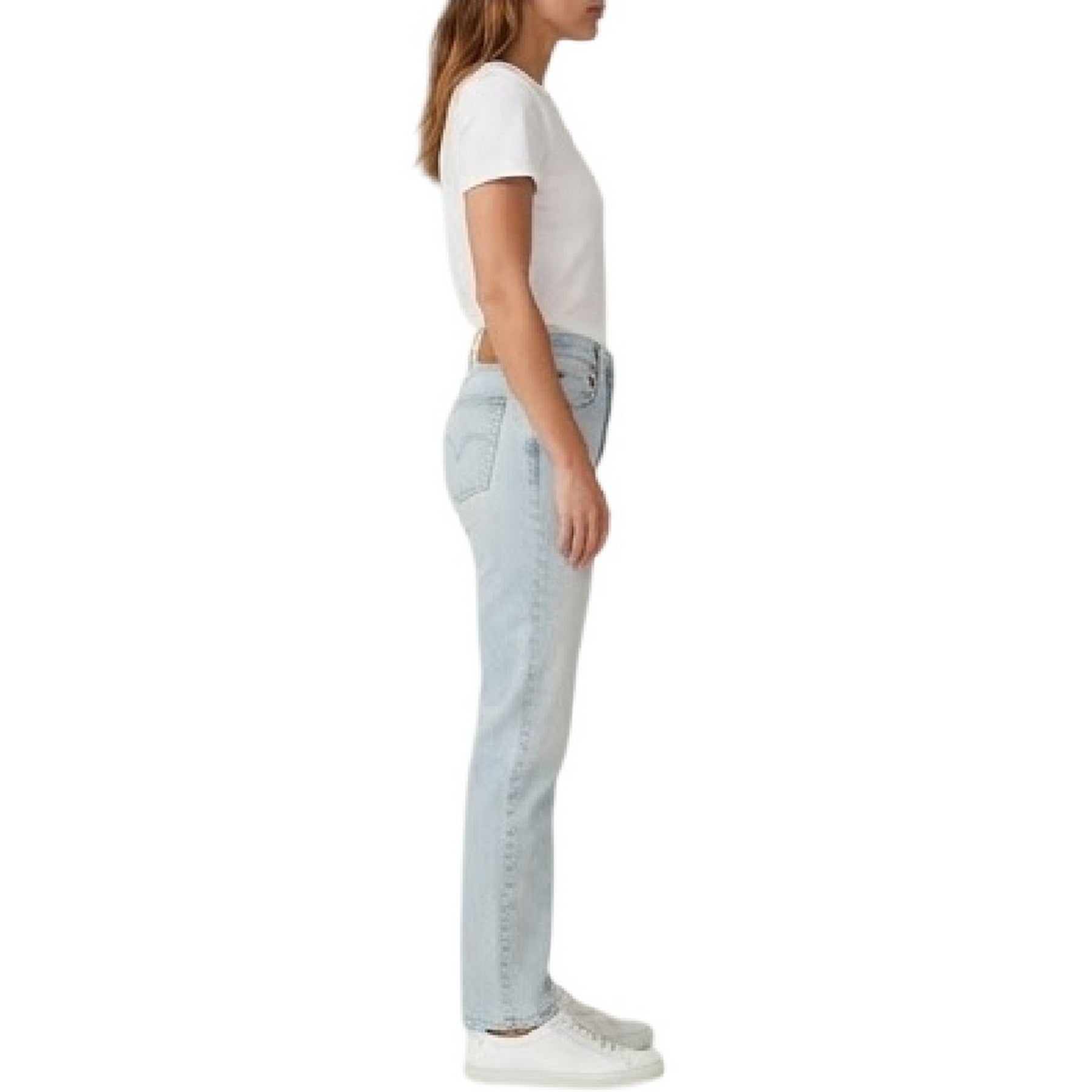Blue Light Sky - Side - Levis Womens-Ladies 511 Cotton Slim Jeans