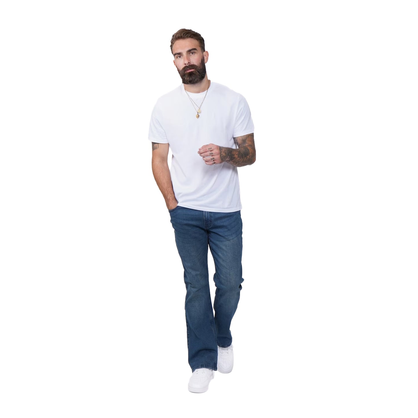 Blue Wash - Lifestyle - Firetrap Mens Tokyo Cotton Bootcut Jeans