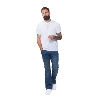 Blue Wash - Lifestyle - Firetrap Mens Tokyo Cotton Bootcut Jeans