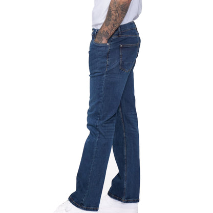 Dark Blue Washed - Lifestyle - Firetrap Mens Tokyo Cotton Bootcut Jeans