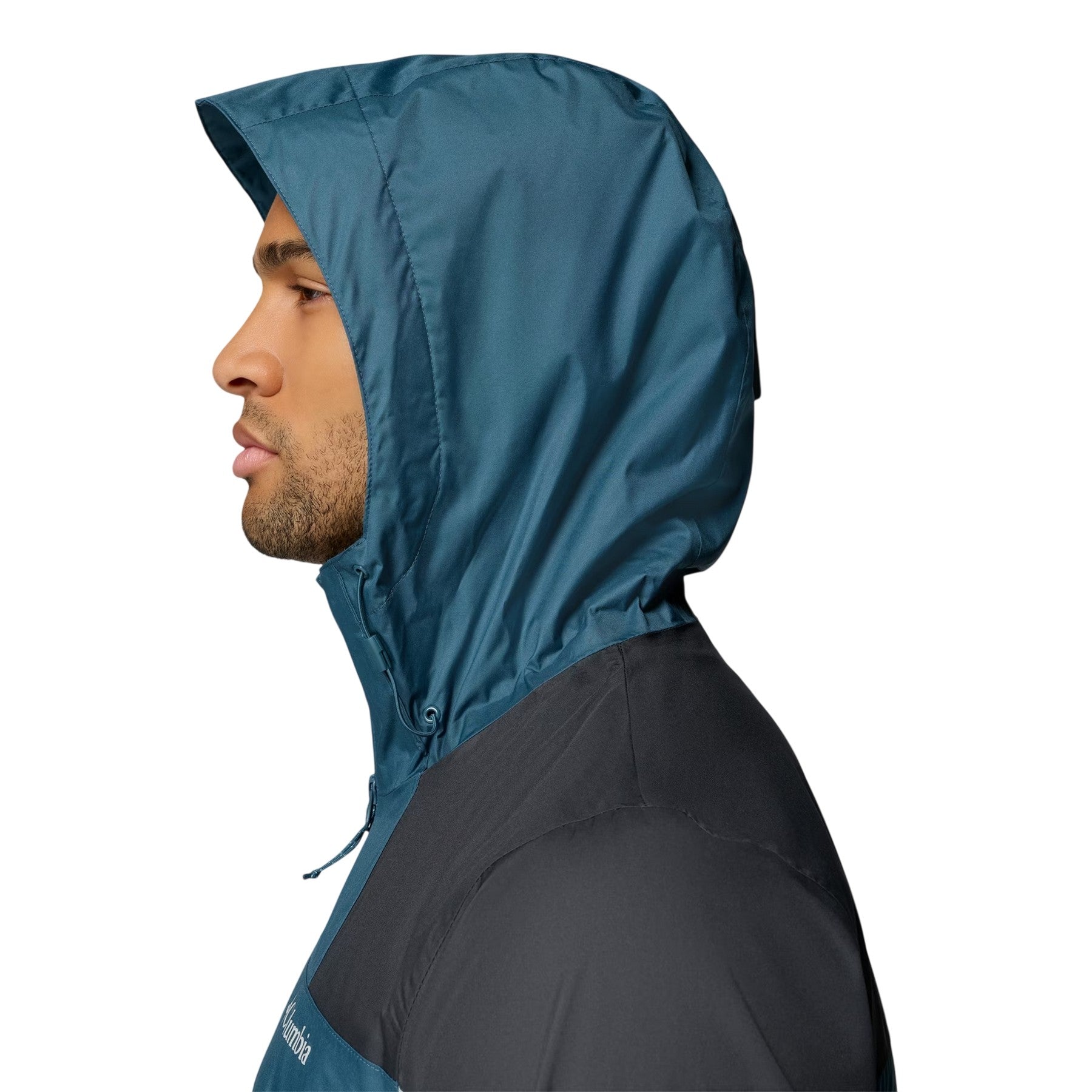 Blue - Side - Columbia Mens Inner Limits III Hooded Waterproof Jacket