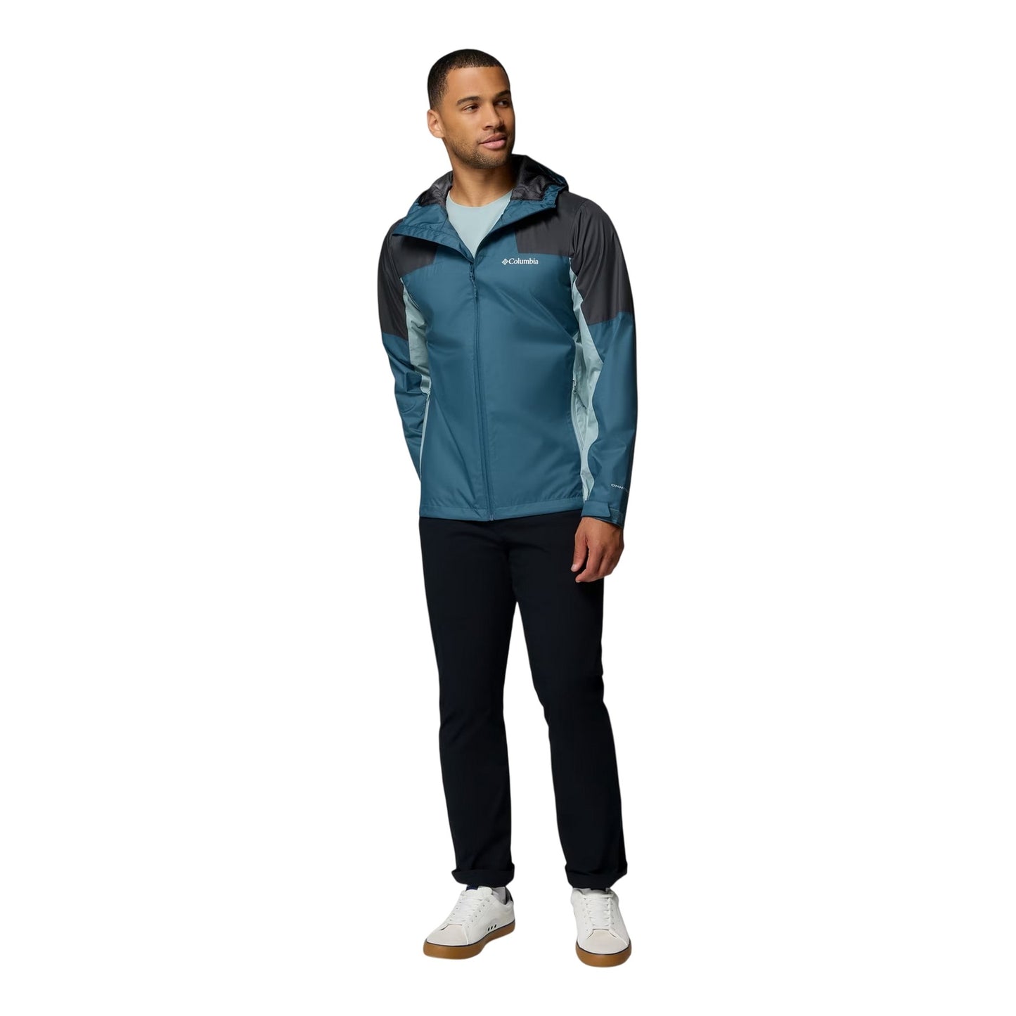 Blue - Lifestyle - Columbia Mens Inner Limits III Hooded Waterproof Jacket