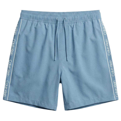 Pale Blue - Front - Calvin Klein Mens Logo Swim Shorts