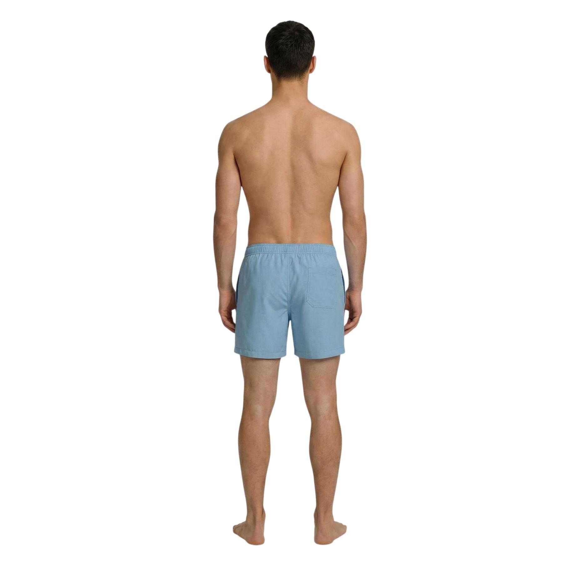 Pale Blue - Back - Calvin Klein Mens Logo Swim Shorts