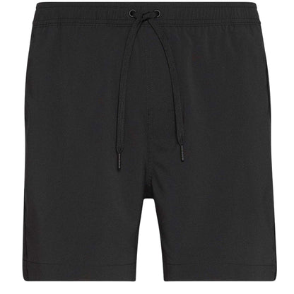 Black - Front - Calvin Klein Mens Logo Swim Shorts