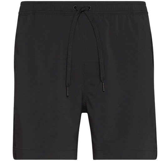 Black - Front - Calvin Klein Mens Logo Swim Shorts