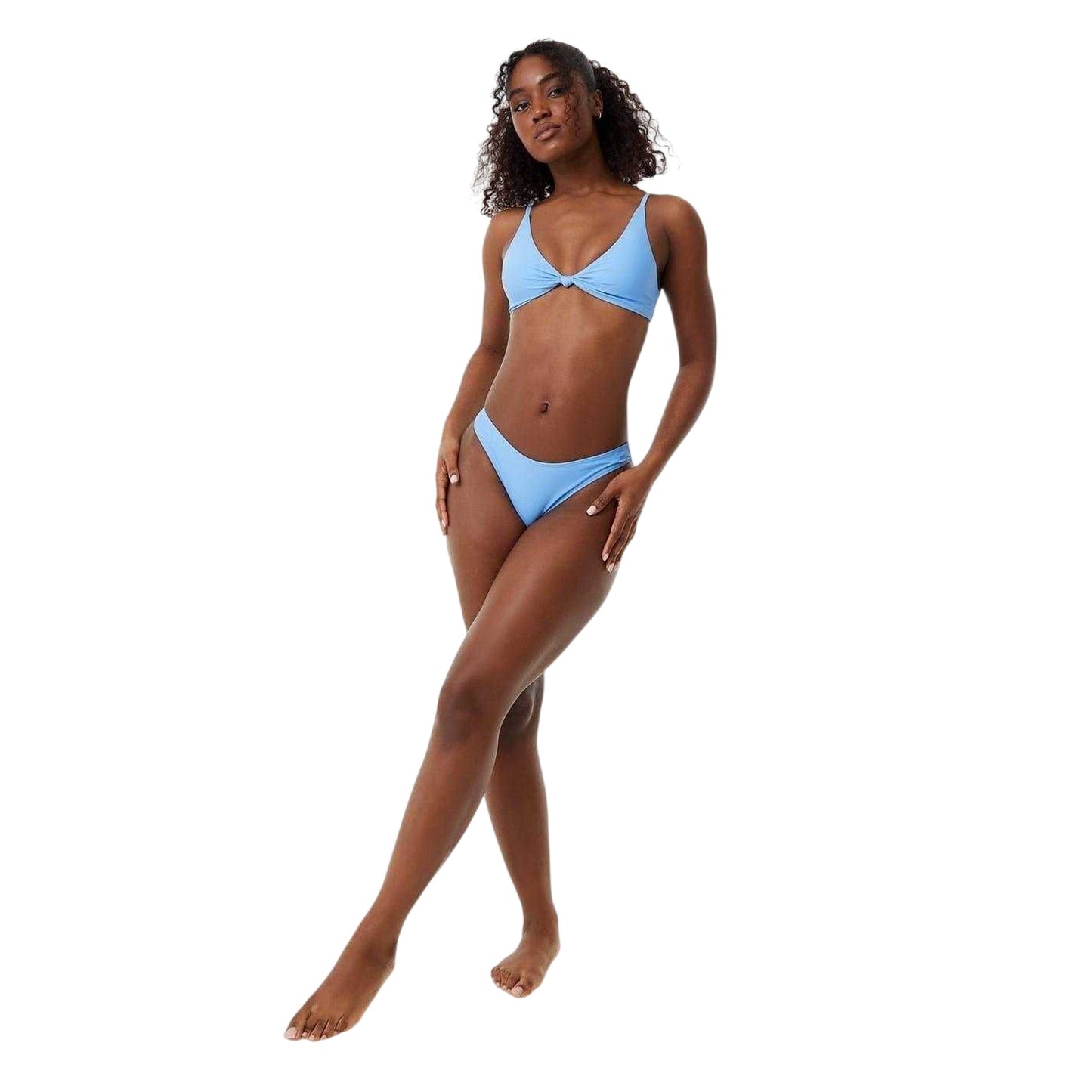 Marina Blue - Lifestyle - Jack Wills Womens-Ladies Plain High Waist Swimming Tanga