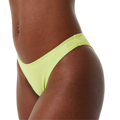 Lime - Side - Jack Wills Womens-Ladies Plain High Waist Swimming Tanga
