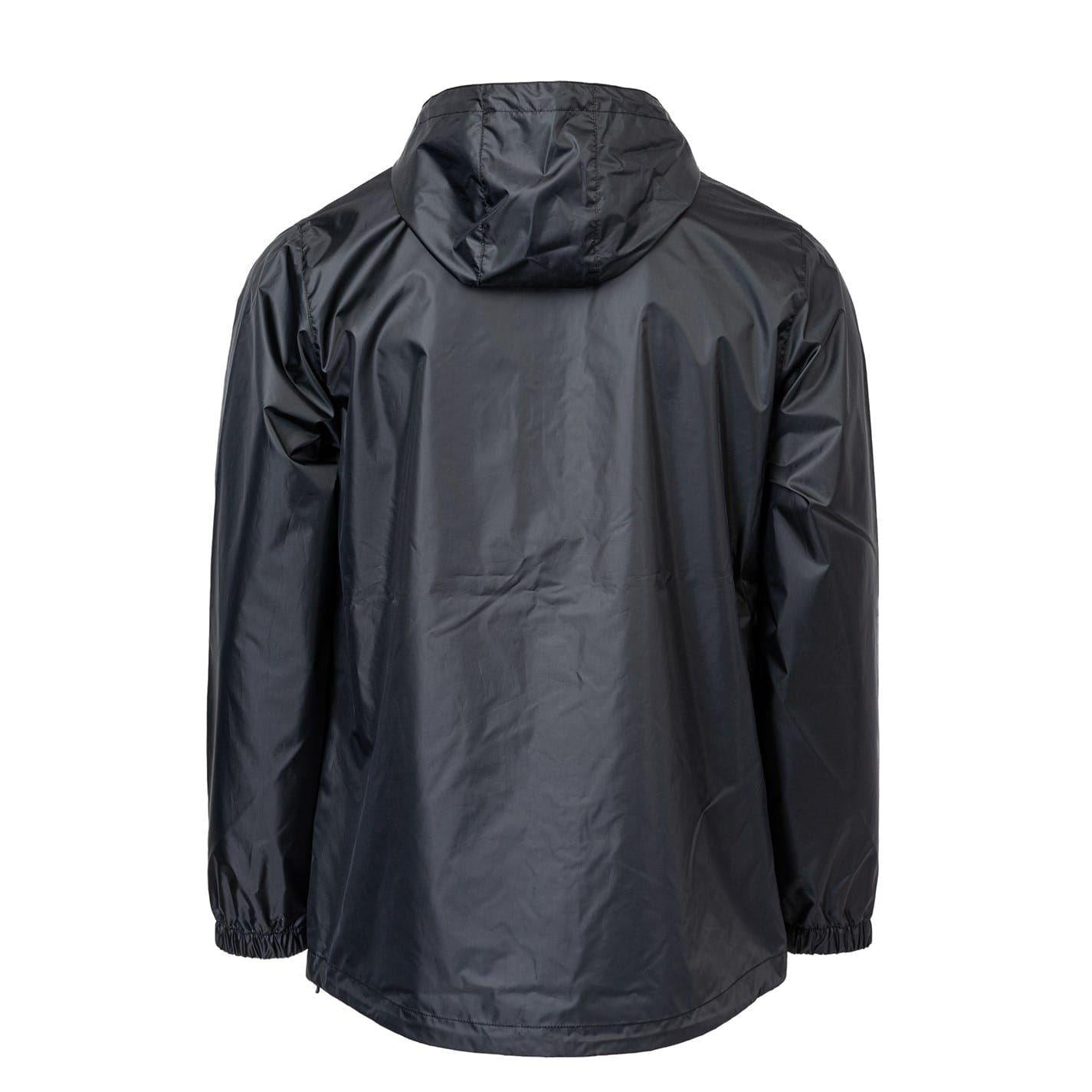 Black - Back - Sondico Mens Waterproof Hooded Jacket