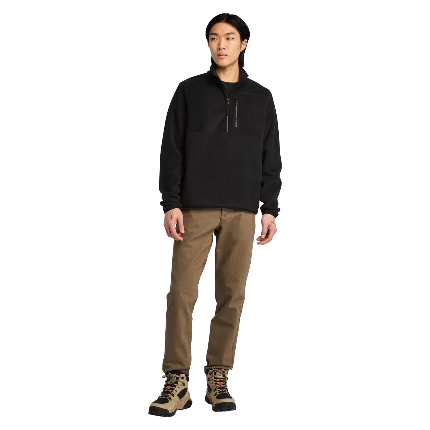 Black - Lifestyle - Timberland Mens Mt Willard Quarter Zip Fleece Top