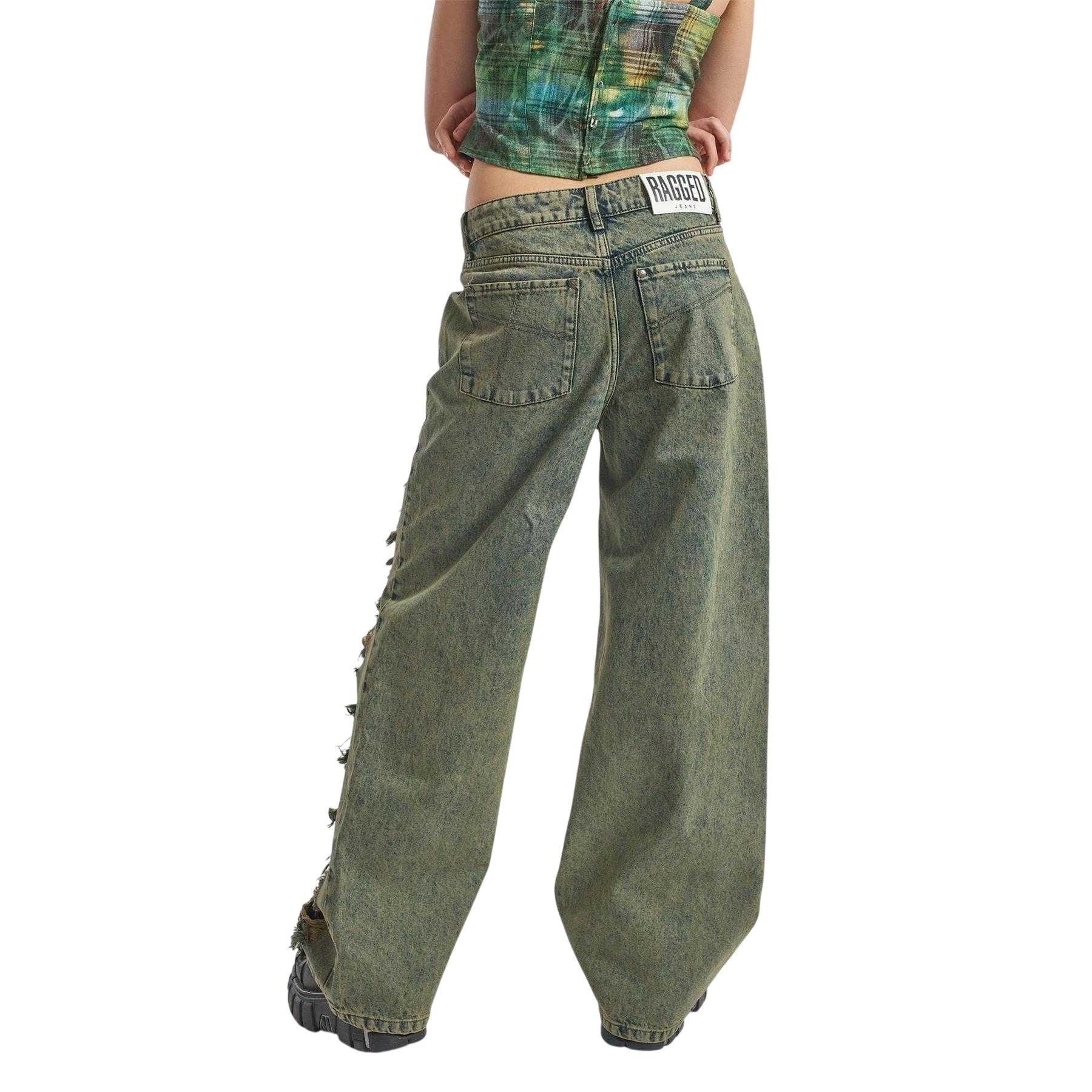 Dirty Washed - Back - The Ragged Priest Womens-Ladies Relaxed Wide Leg Jeans
