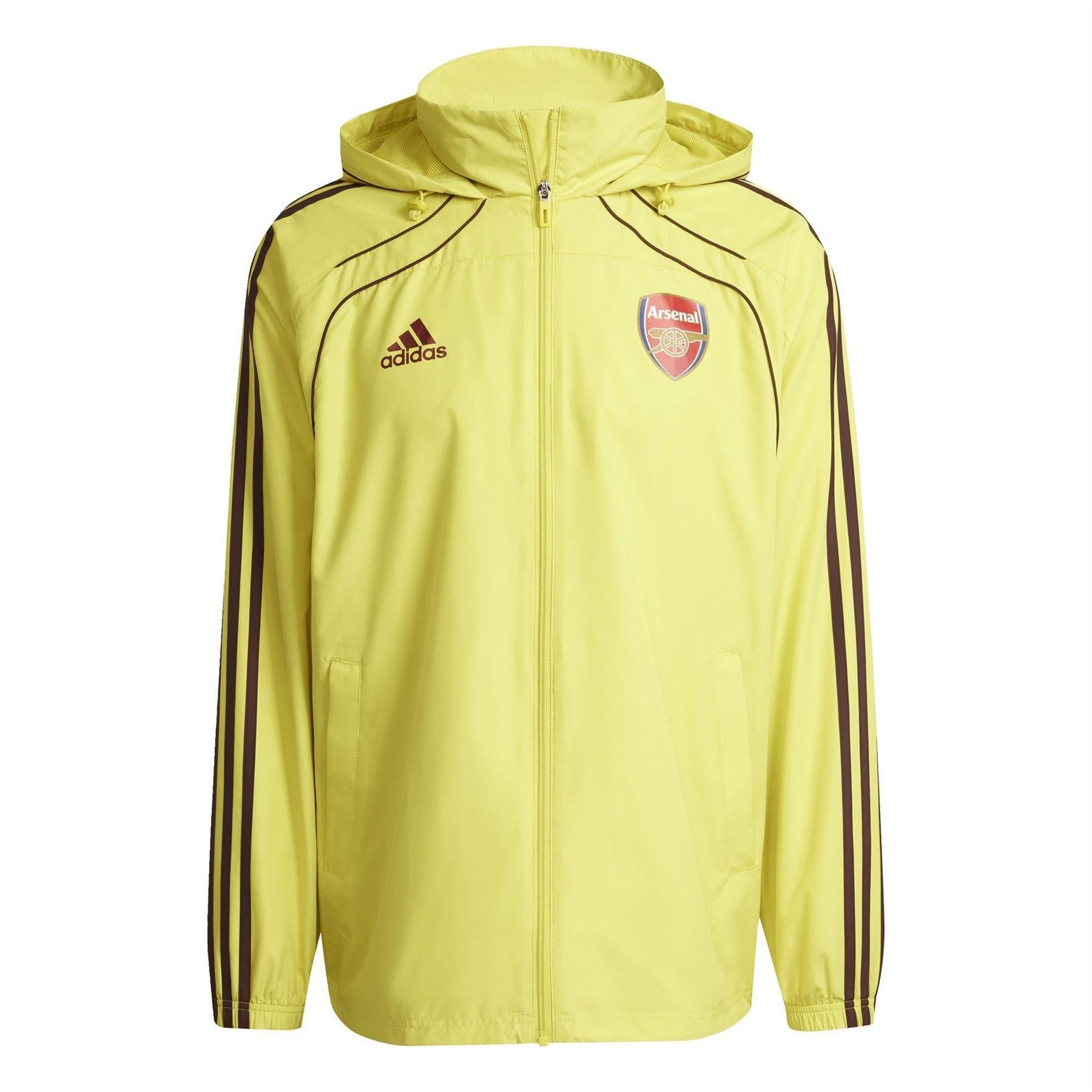 Yellow Sulphur - Front - Adidas Mens 2024-2025 Arsenal FC Windbreaker