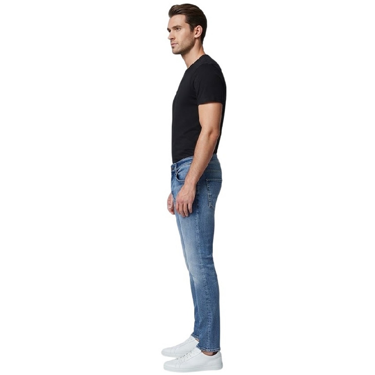 Light Blue - Side - Diesel Mens 2019 D-Strukt Slim Jeans