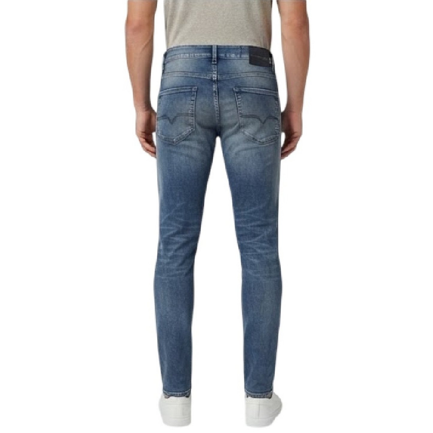 Peacoat - Back - Diesel Mens 2019 D-Strukt Slim Jeans